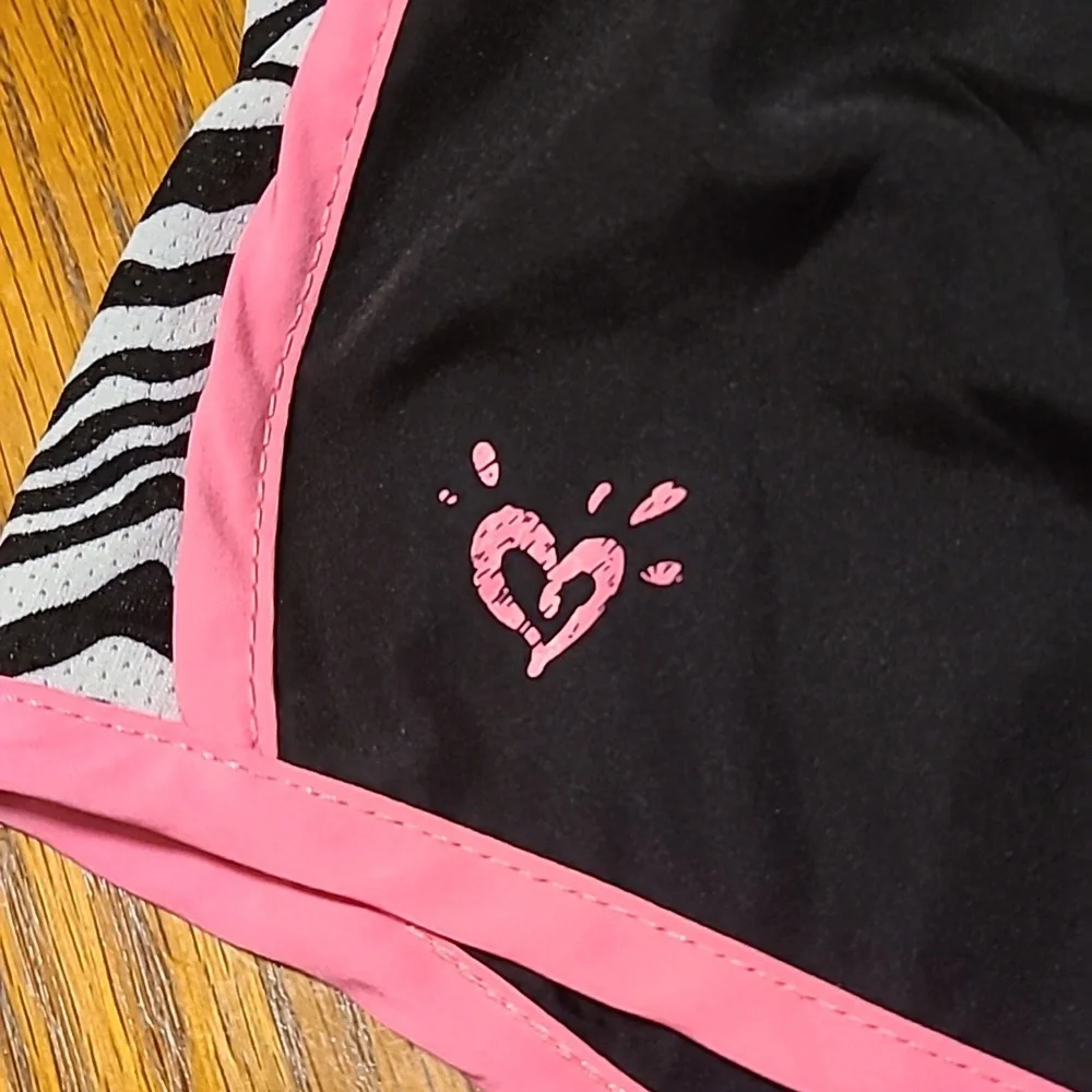 Justice Black and Pink Shorts - Girl's 8